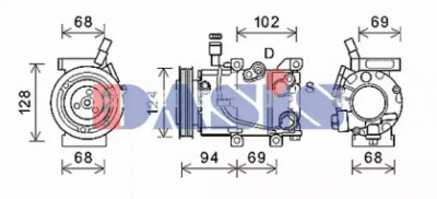 AKS DASIS 852768n -  Компрессор, кондиционер